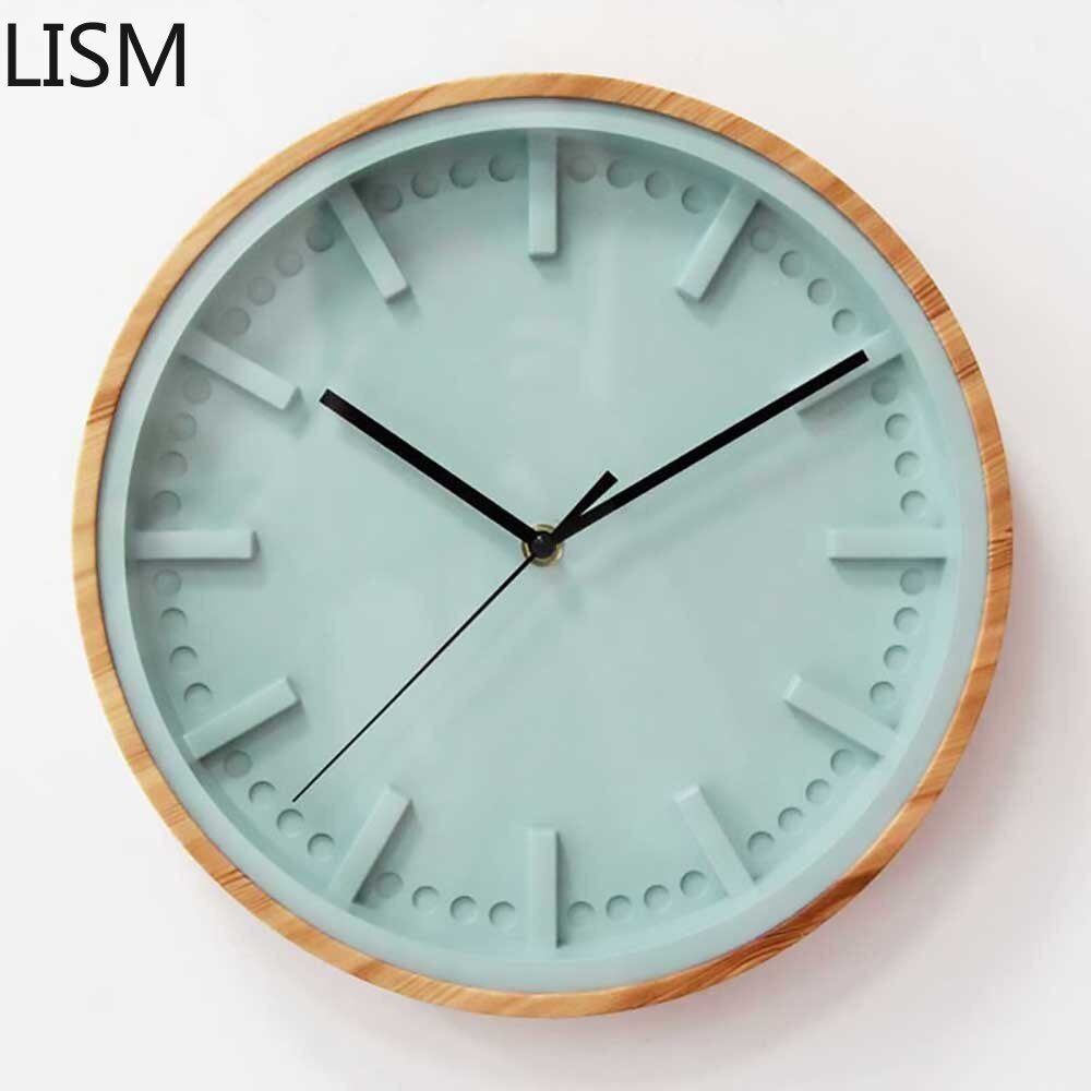 Round Wood Grain Wall Clock 