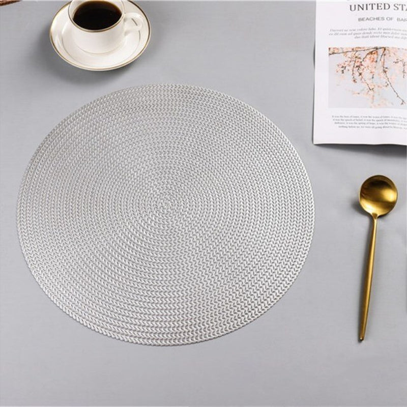 Vinyl Round Neutral Placemats