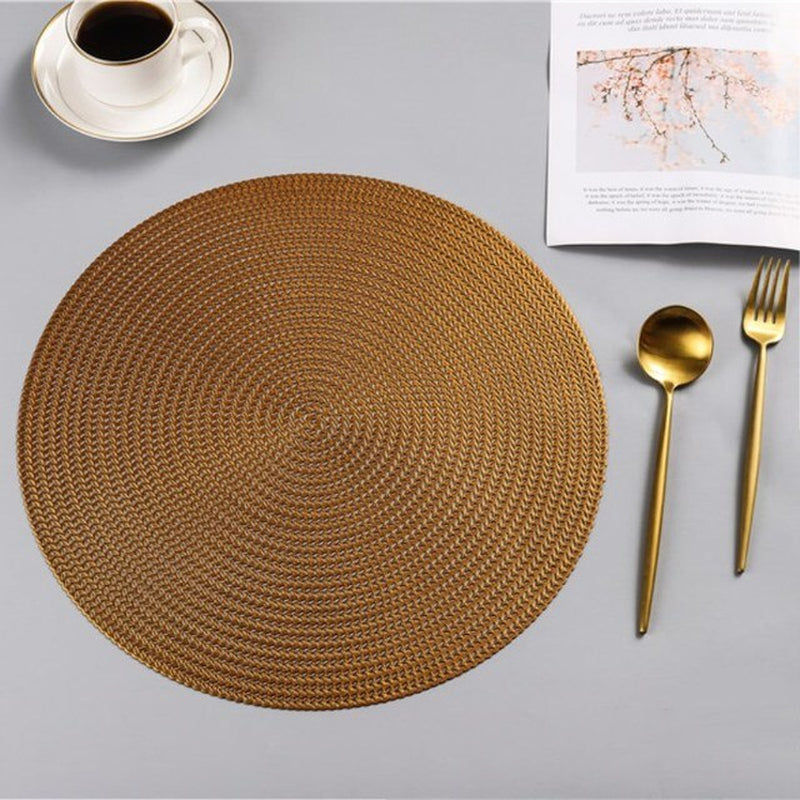 Vinyl Round Neutral Placemats