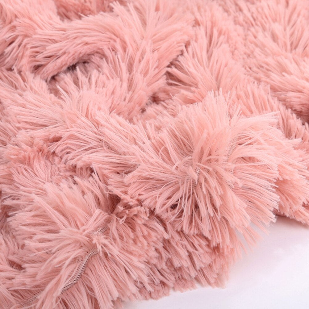 80X120Cm Ultra Soft Faux Fur Throw Blanket