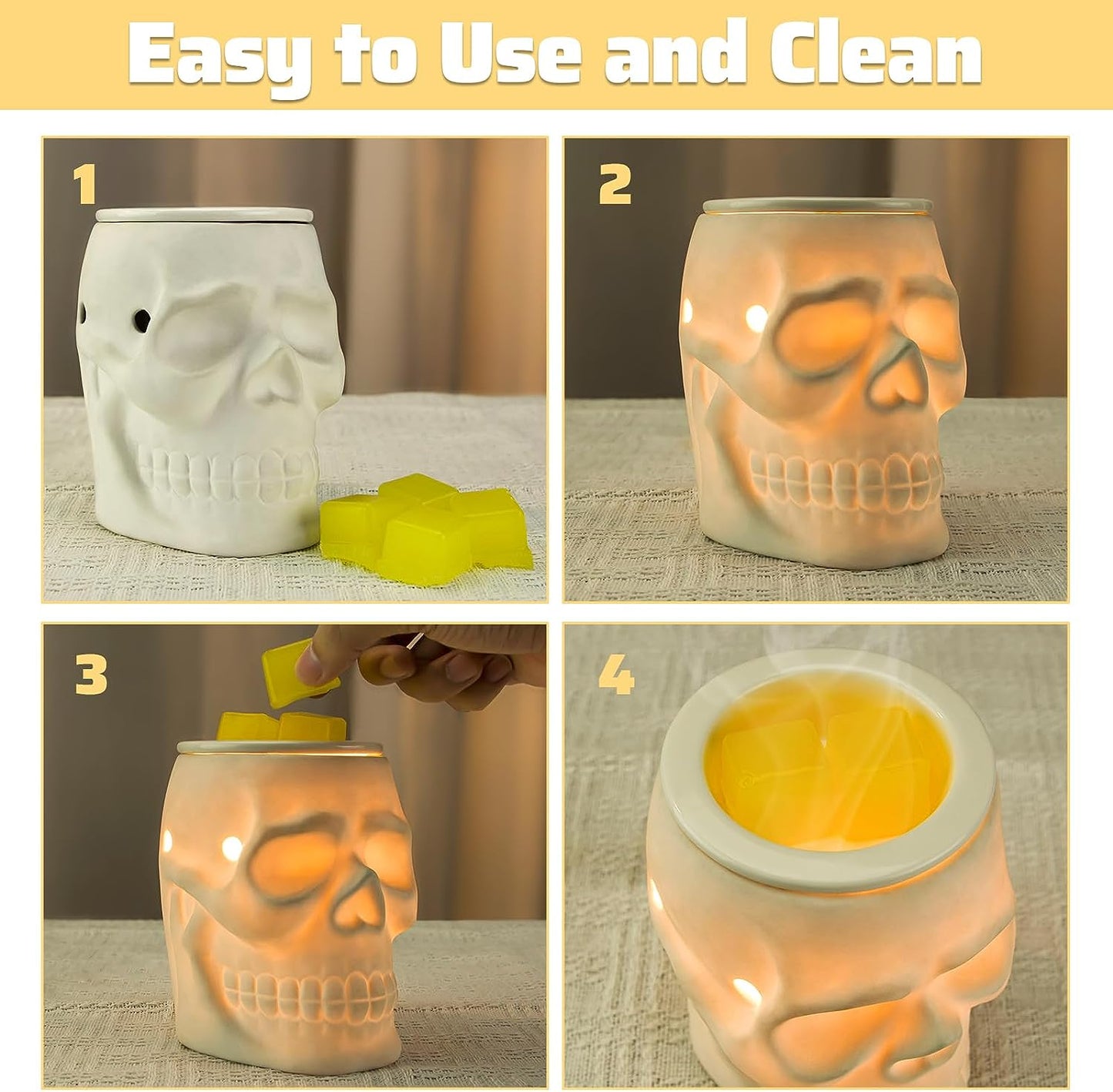 Ceramic Skull Scentsy Electric Wax Warmer