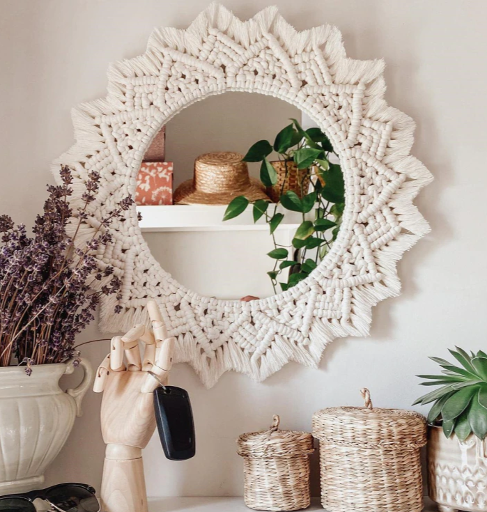 Bohemia Macrame Handmade Decorative Mirror 