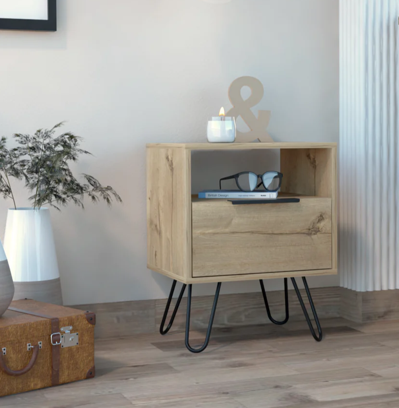 Timeless Oak Retro Nightstand