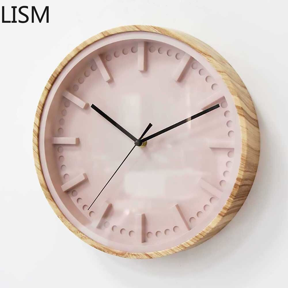 Round Wood Grain Wall Clock 