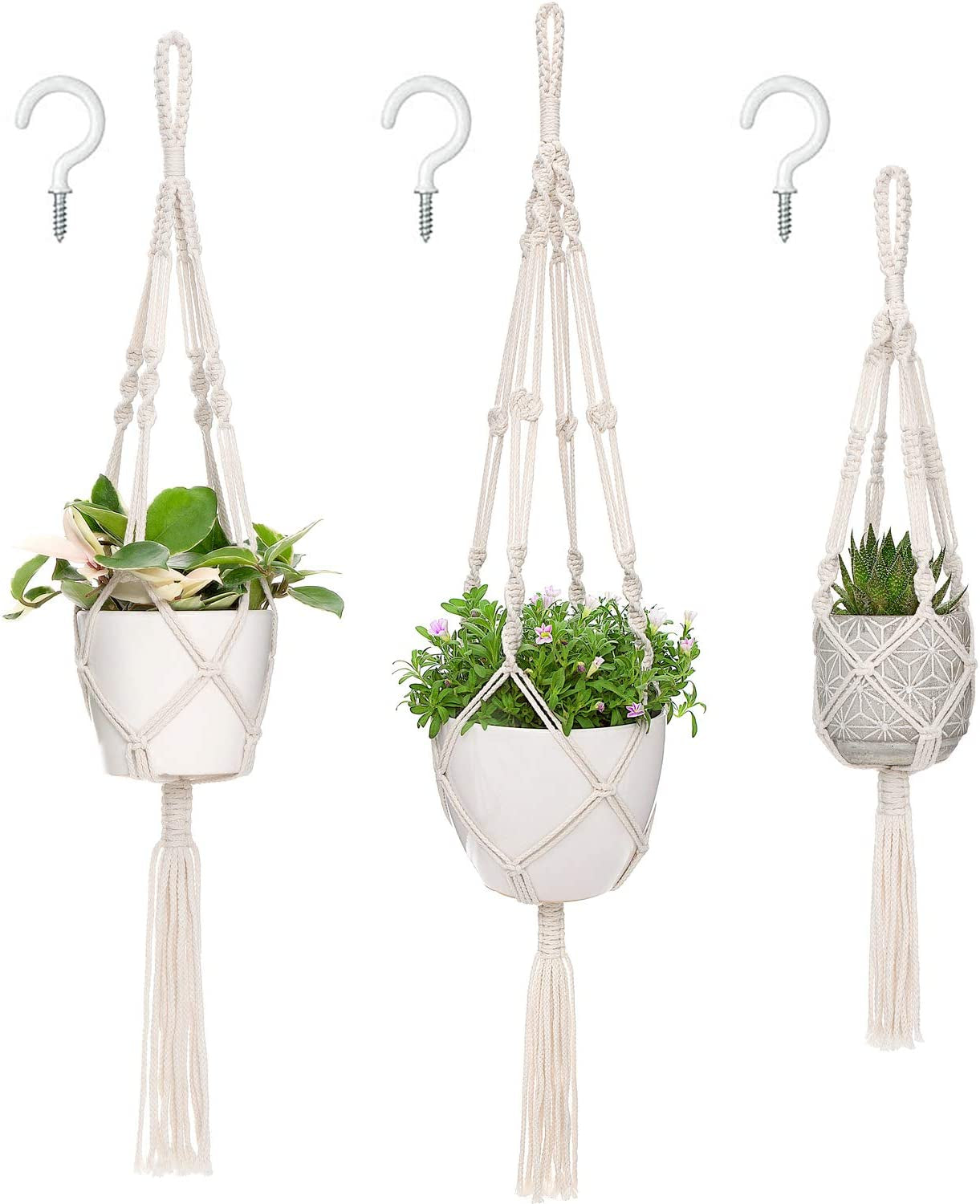 Set of 3  Macramé Plant Hangers