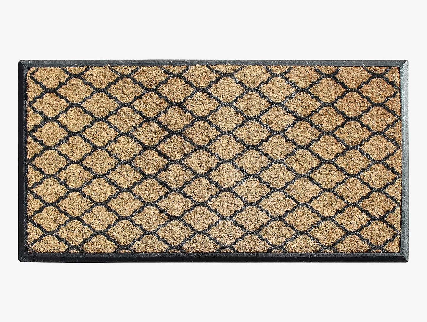 Heavy Duty Coir & Rubber Quatrefoil Door Mat, 30X48