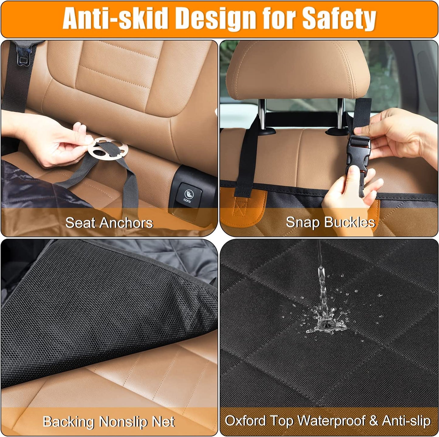 Heavy Duty Luxury Dog Car Seat Cover 