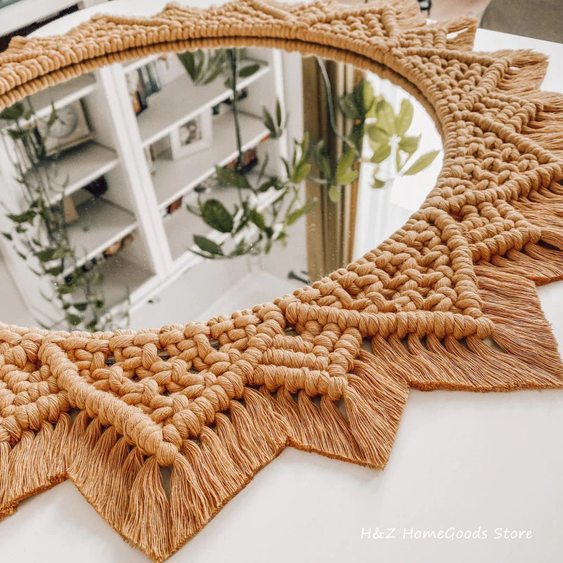 Bohemia Macrame Handmade Decorative Mirror 