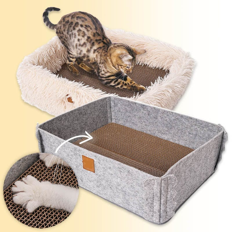 2-In-1 Cat Scratcher Bed