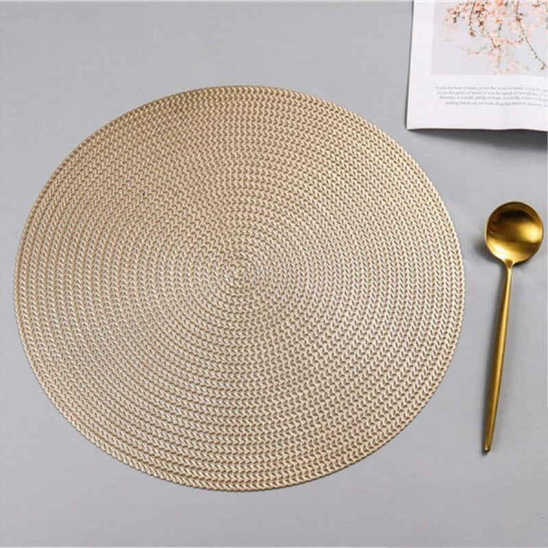 Vinyl Round Neutral Placemats