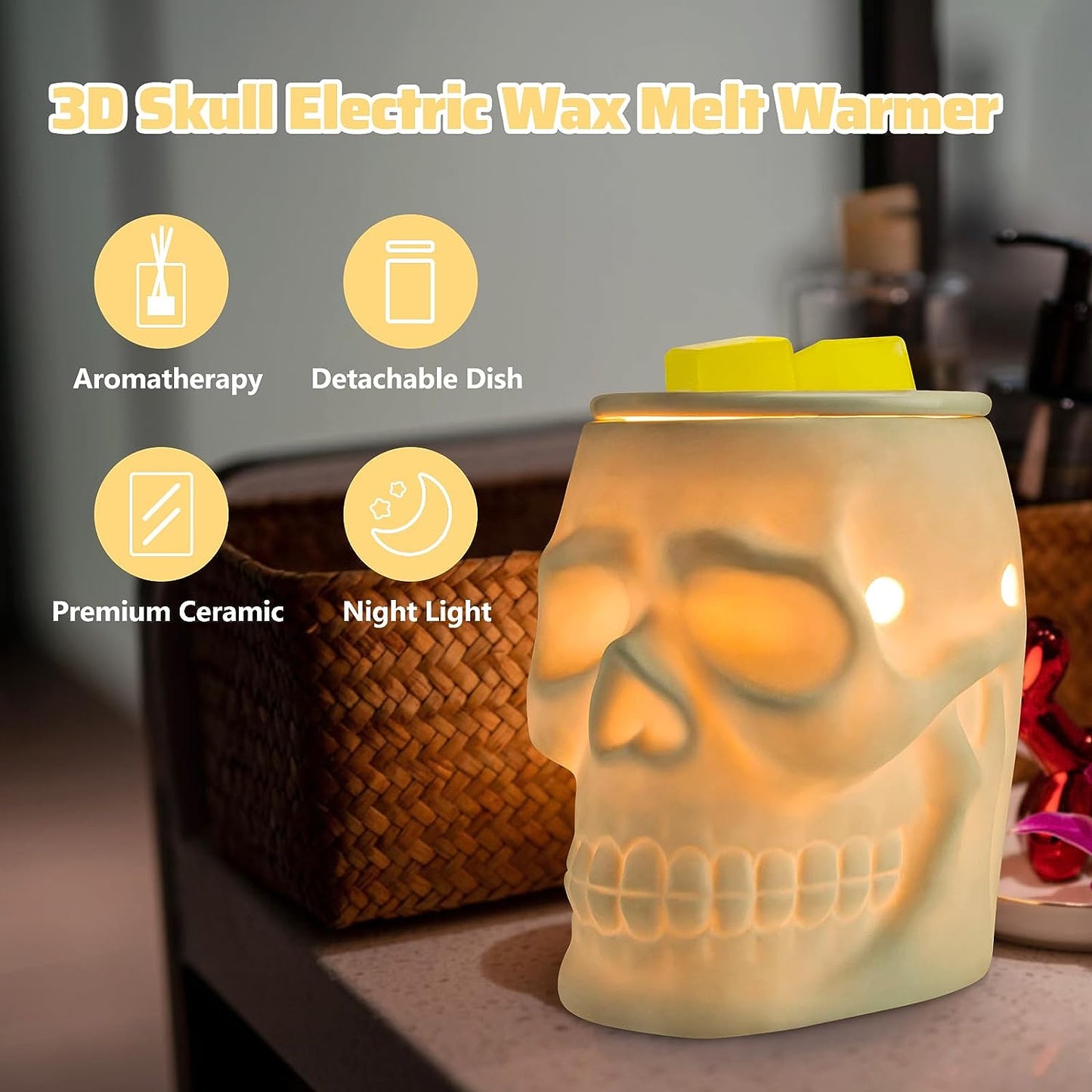 Ceramic Skull Scentsy Electric Wax Warmer