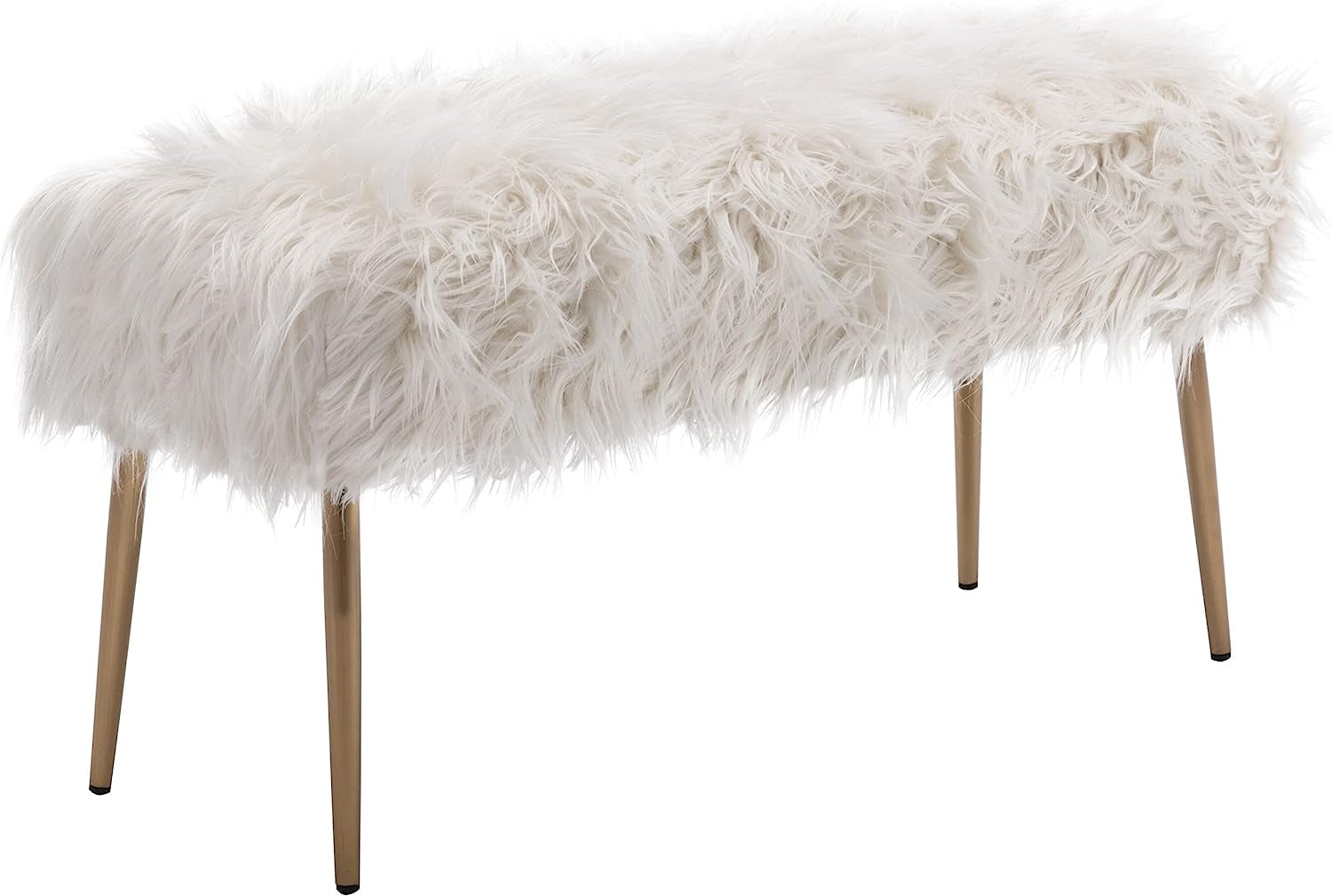 Ultra Soft Faux Fur Banquette Bench