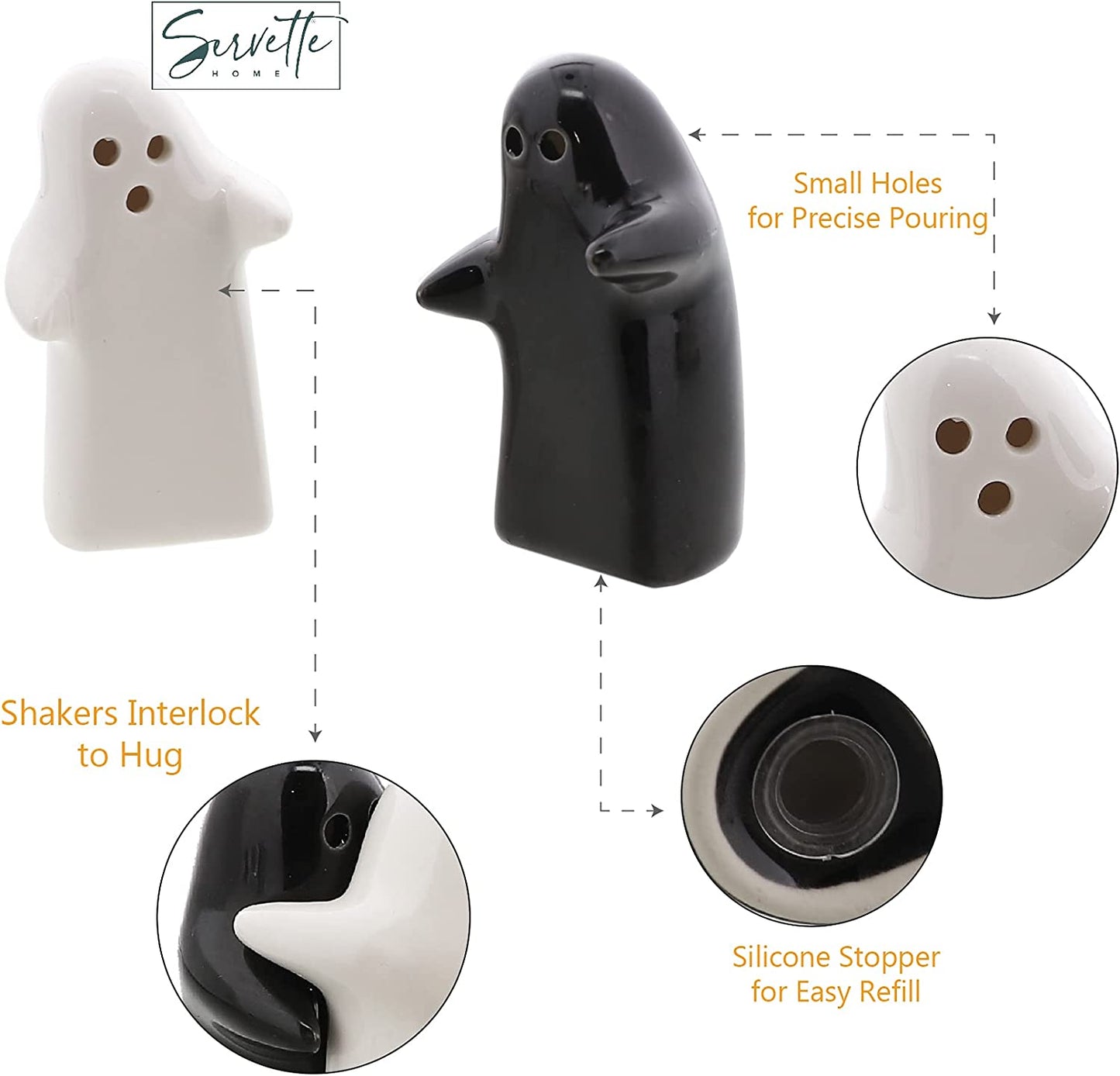 Hugging Ghosts Salt and Pepper Shakers