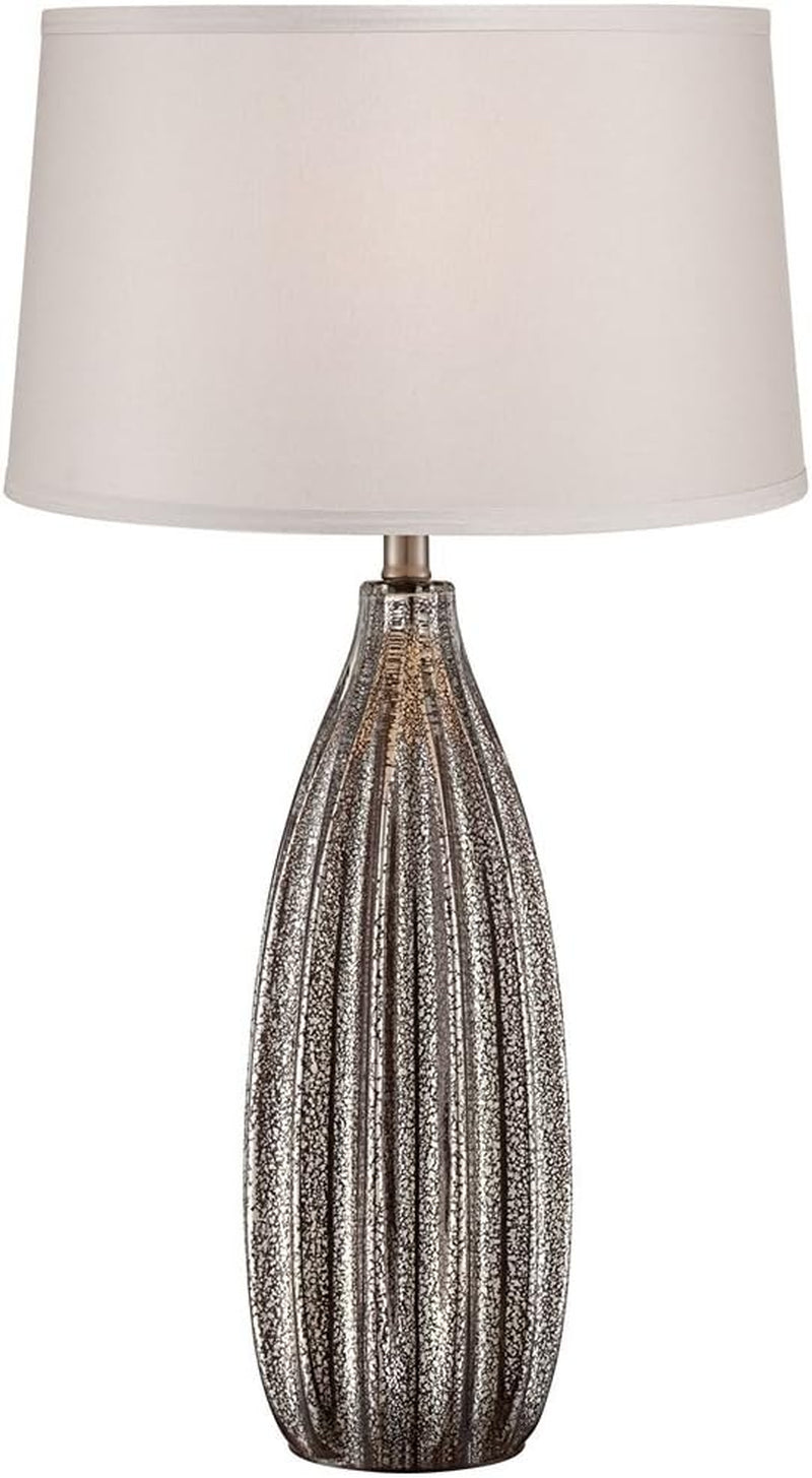 30" Contemporary Tall Fluted Mercury Ribbed Glass Table Lamp