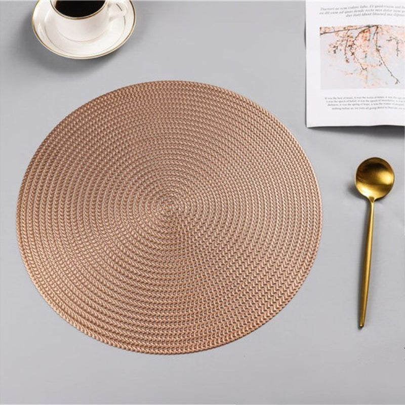 Vinyl Round Neutral Placemats