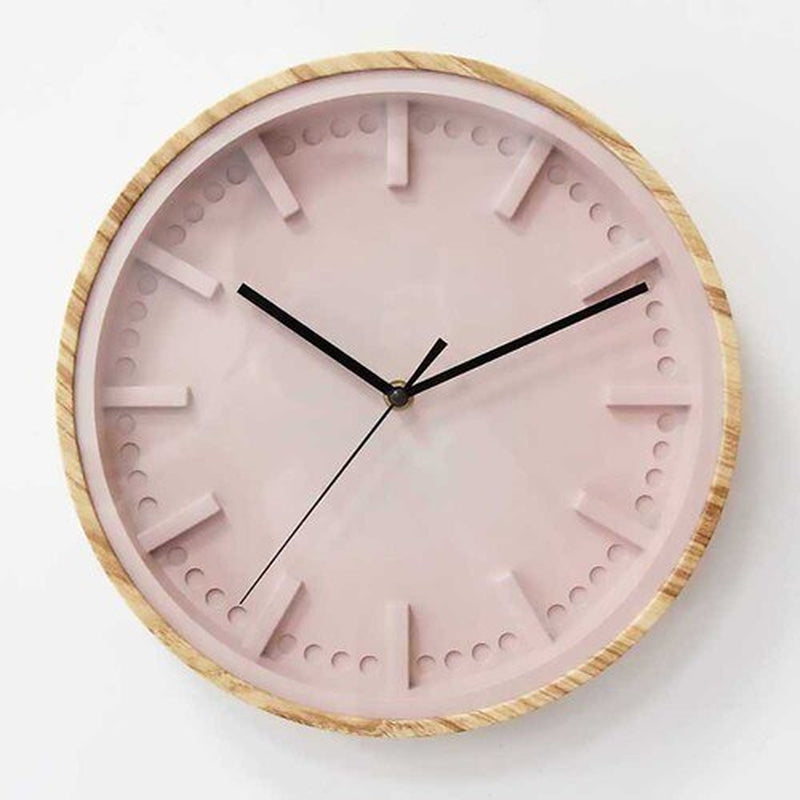 Round Wood Grain Wall Clock 