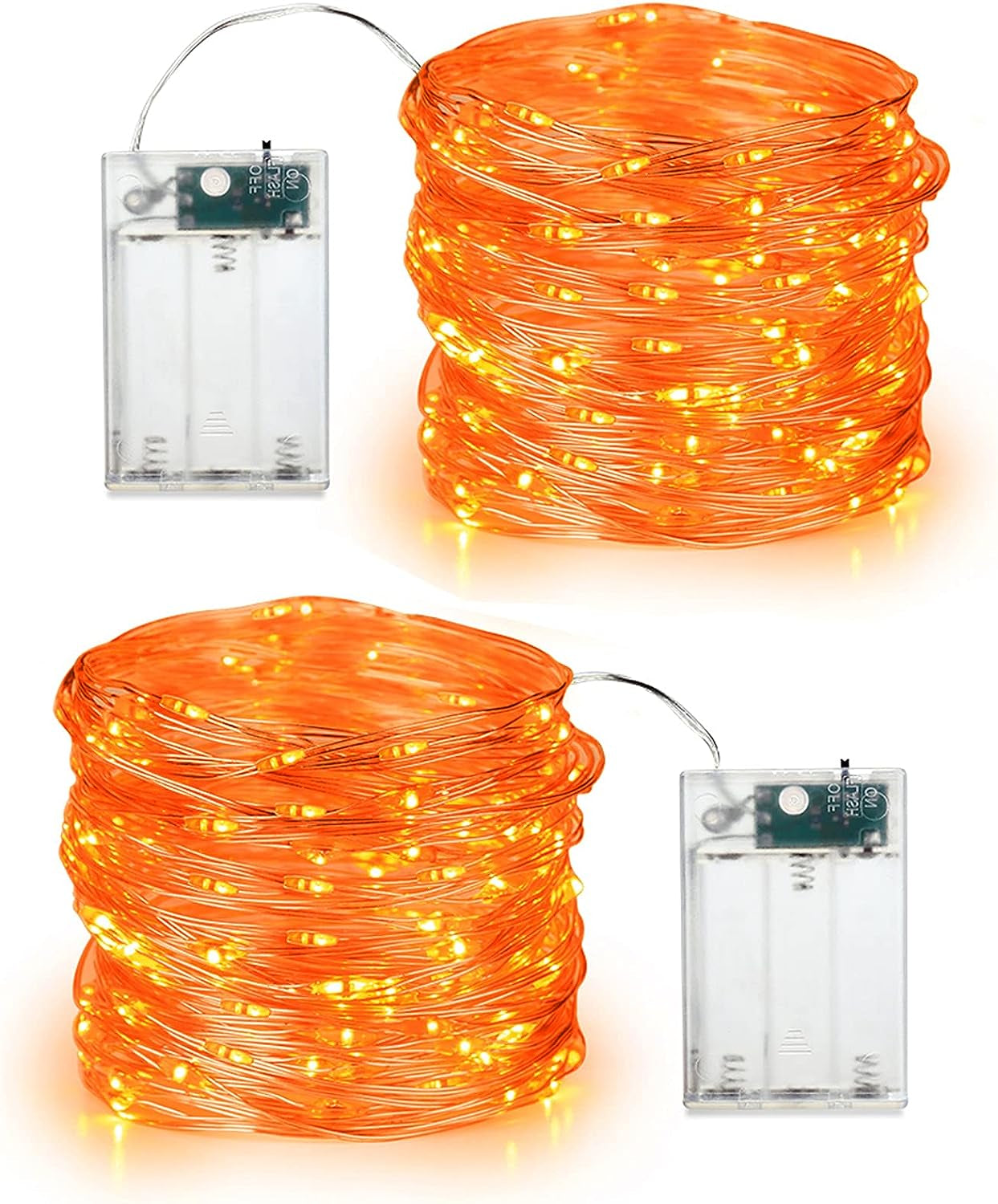 Orange Fairy Lights, 19.47Ft 60 LED String Lights