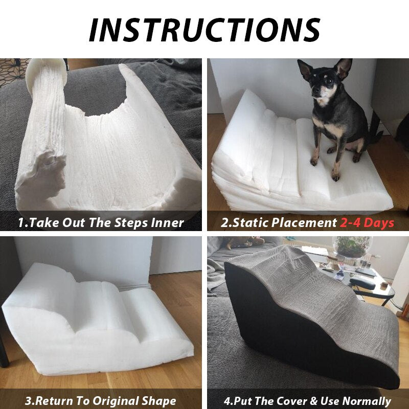 Memory Foam Anti Slip Stairs for Small Dog or Cat