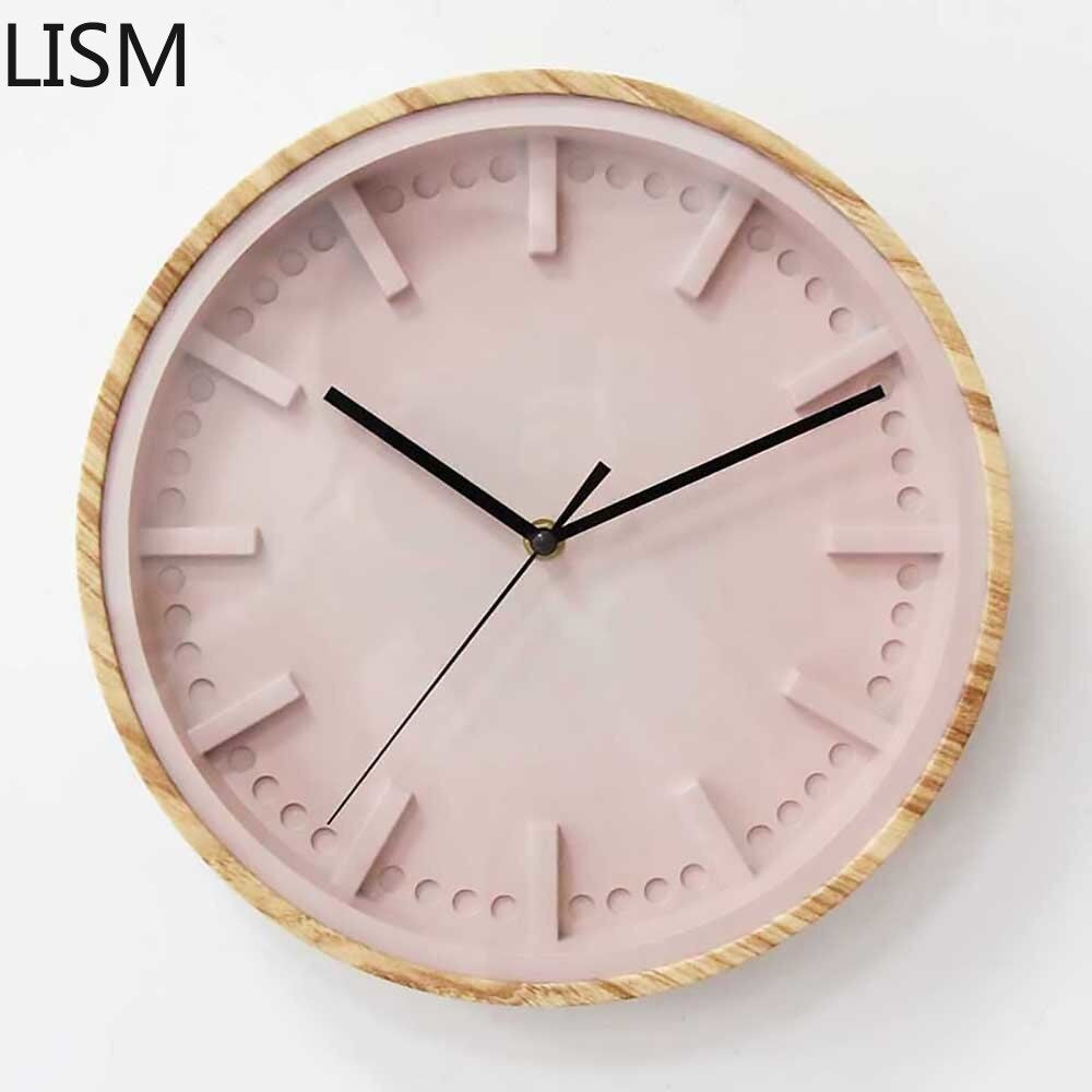 Round Wood Grain Wall Clock 