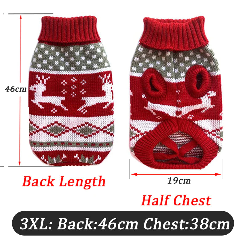 Paw-liday Cheer Knitted Holiday Small Breed Dog Sweaters 