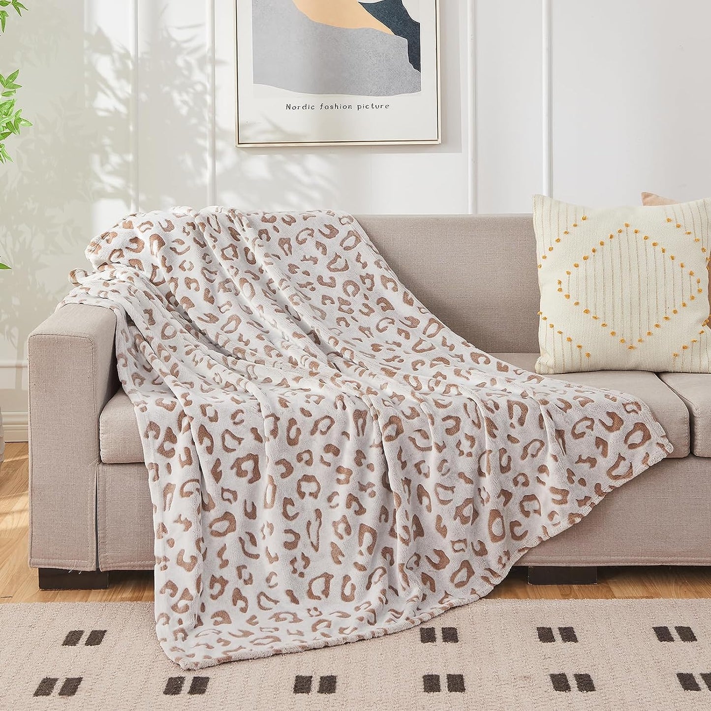 Leopard Print Flannel Blanket