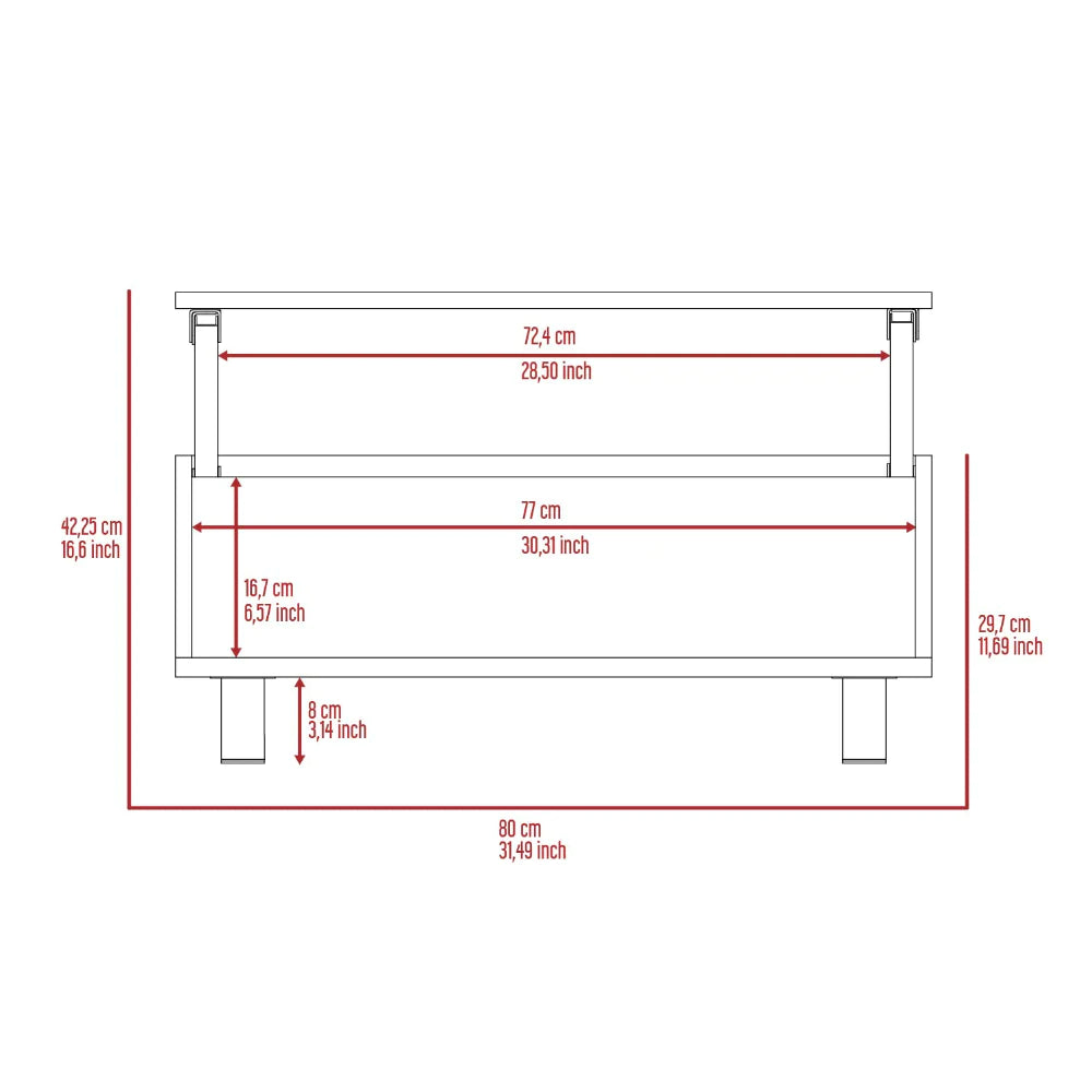 Hickory Lift Top Coffee Table