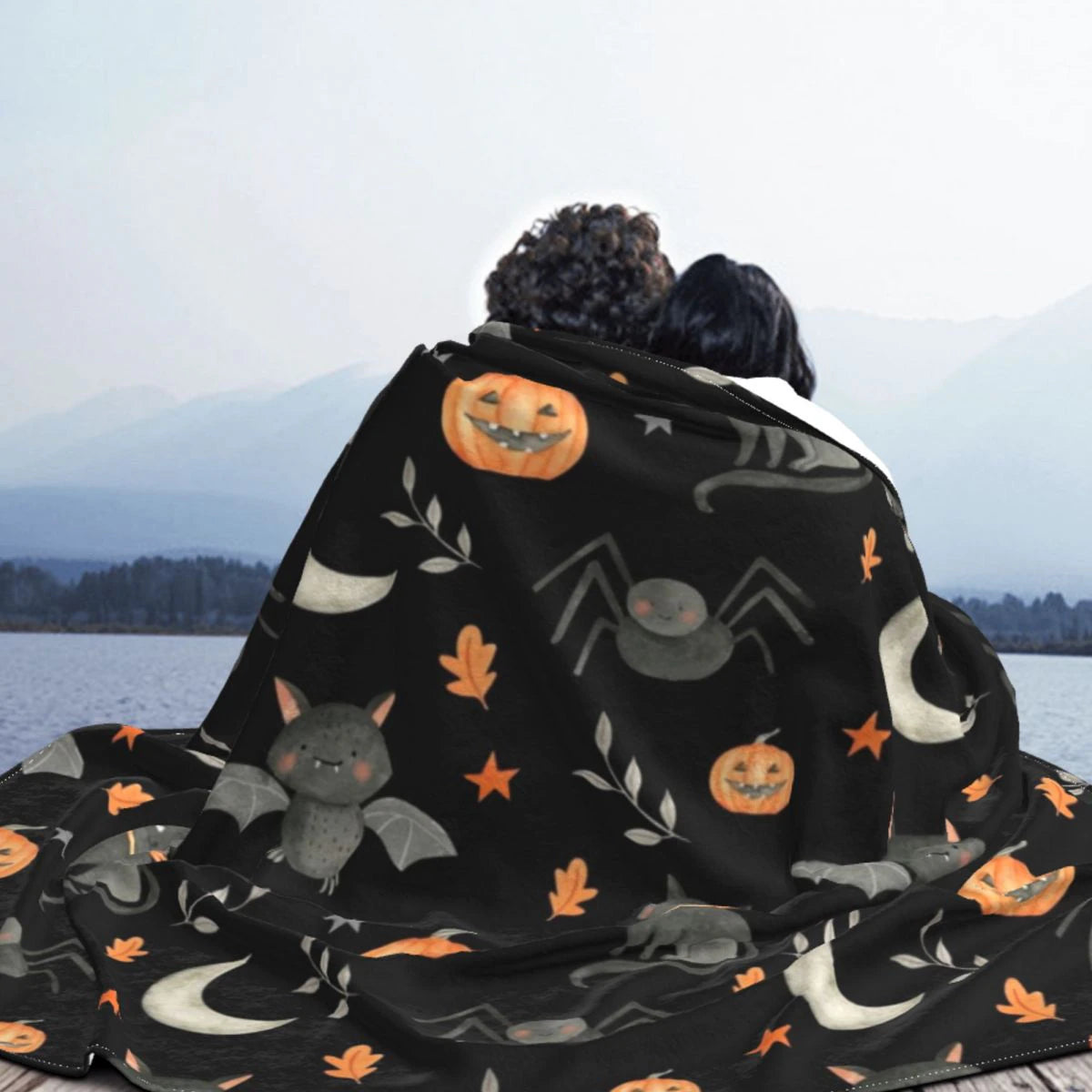 Flannel Halloween Pumpkin Blanket