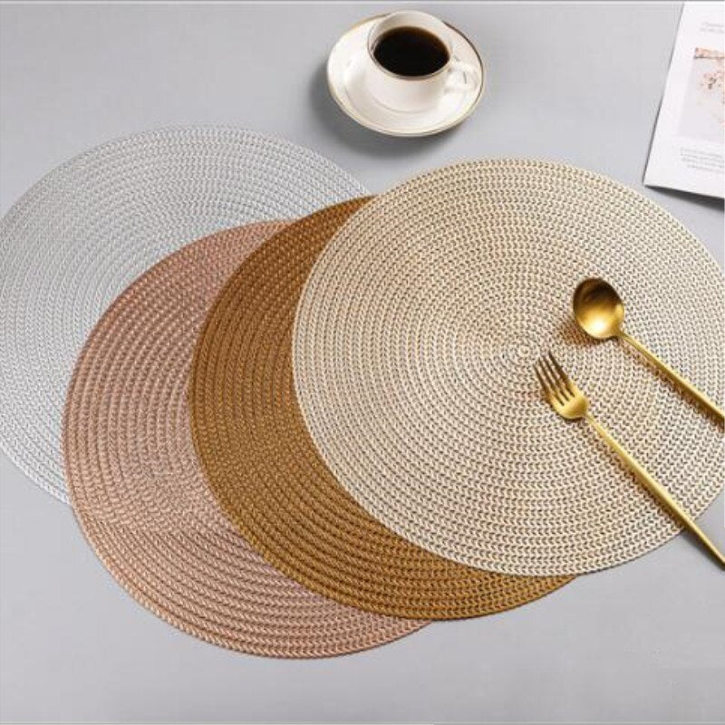 Vinyl Round Neutral Placemats