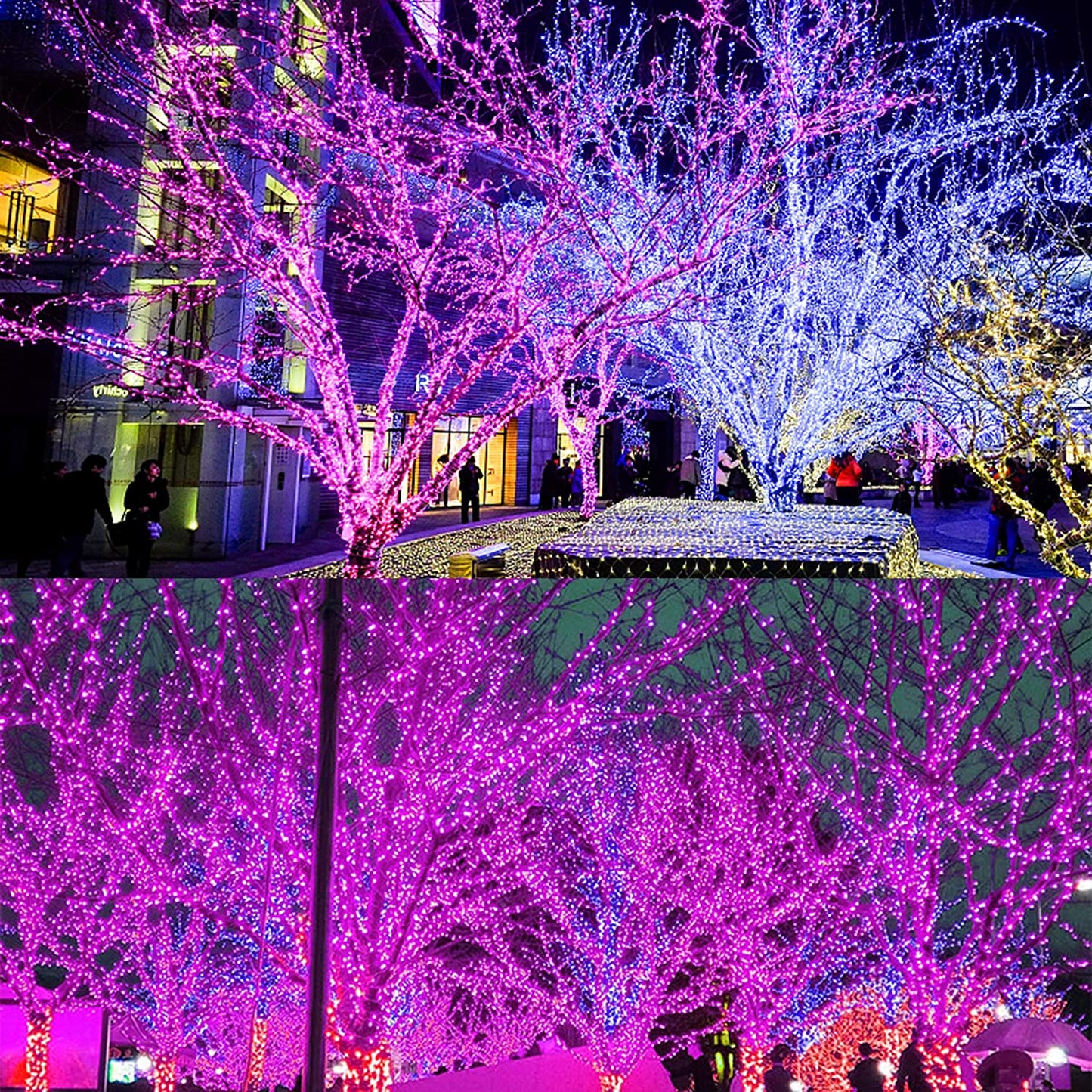 98.5 FT 300 LED Purple Halloween Lights